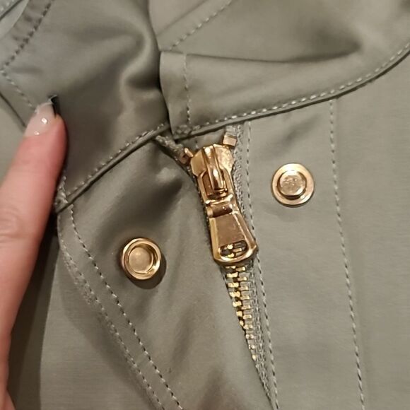 Chicos womens light sage green rayon sinched waist jacket size small - Picture 3 of 9